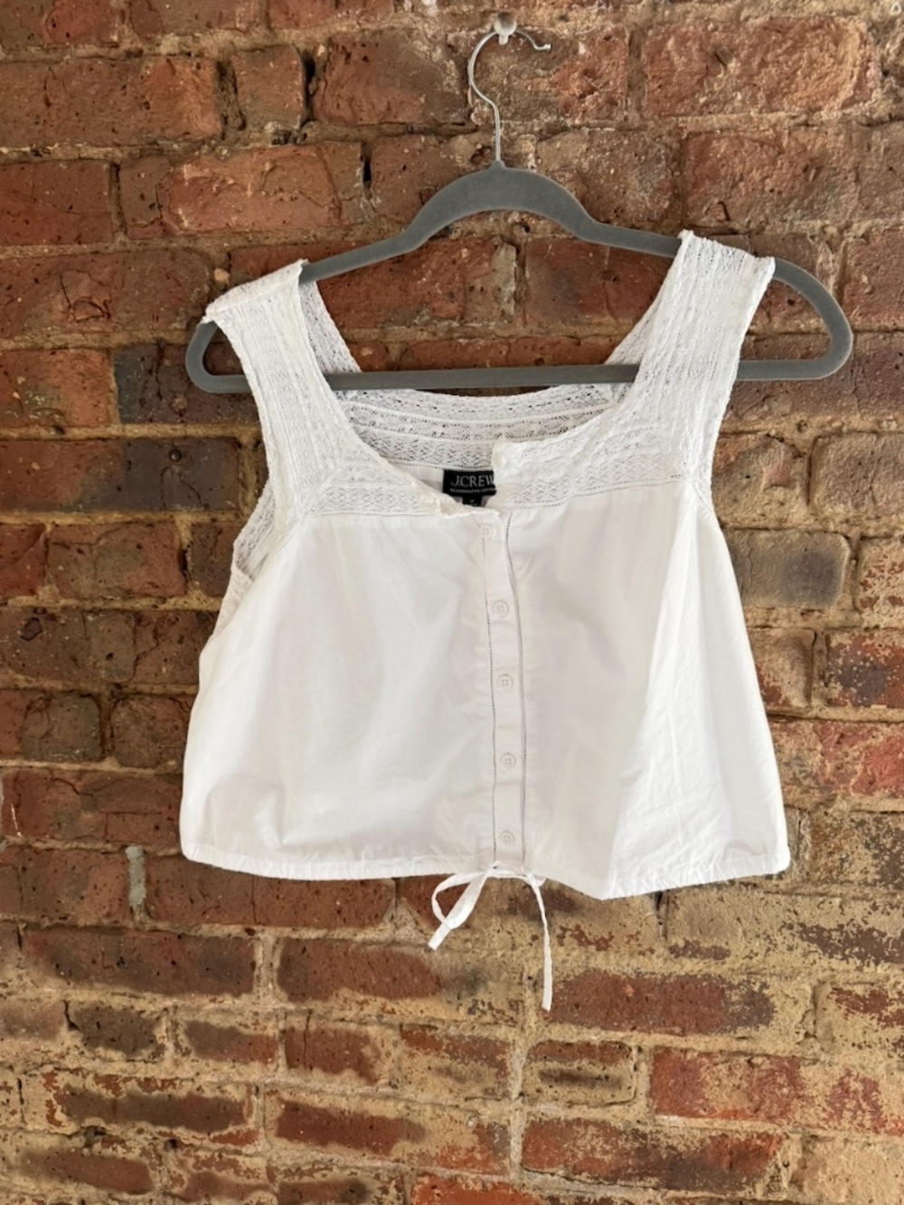 J Crew | Poplin white tank | size M